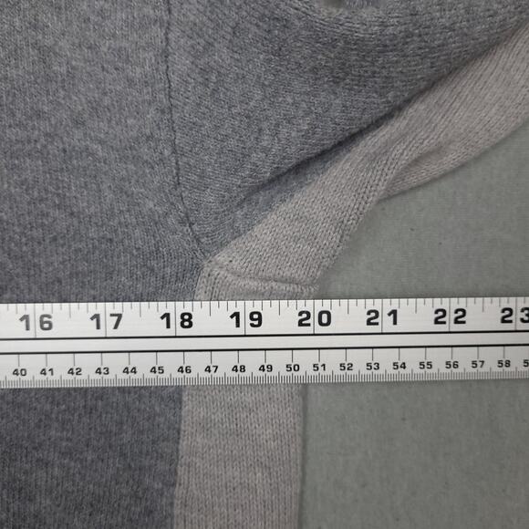 Tommy Hilfiger Women's Knit Velvet Logo Crewneck Wool Blend Sweater Large Gray - Picture 8 of 10